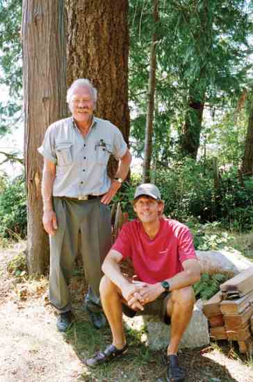 Architect Henry Yorke Mann, left, and builder Kirk Stockner of Quantum Construction worked together to create Bruce's retreat.